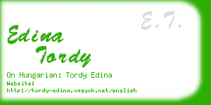 edina tordy business card